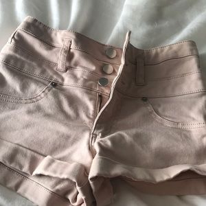 High Waisted Light Pink Shorts